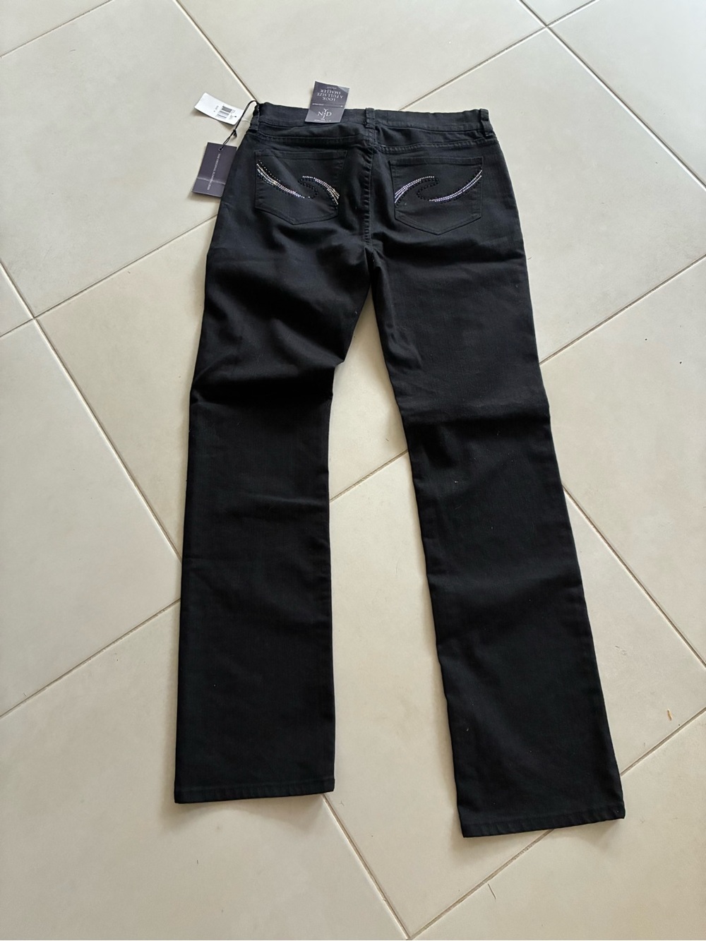 Nydj Women’s Black Straight-Leg Jeans 6